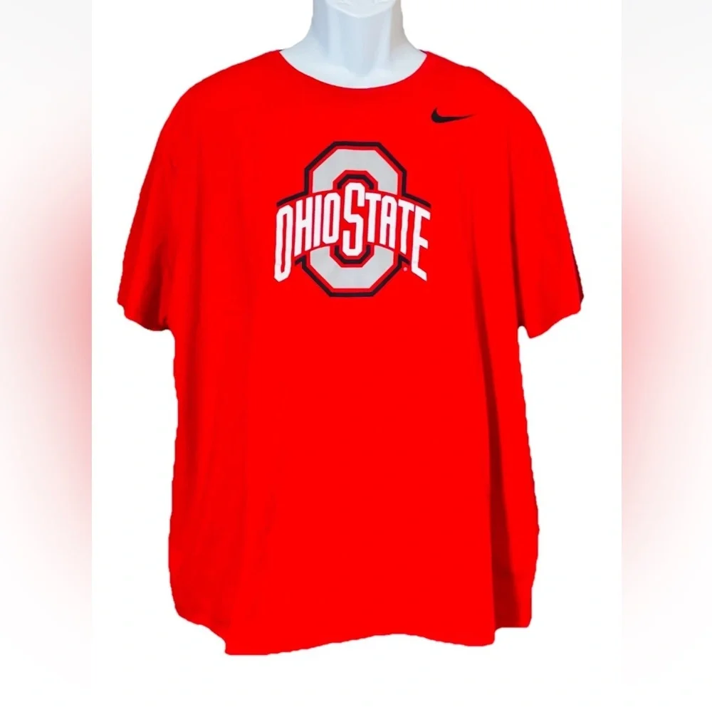 The Nike Tee Ohio State Buckeyes Shirt Mens XXL Red Short Sleeve Athletic Cut
